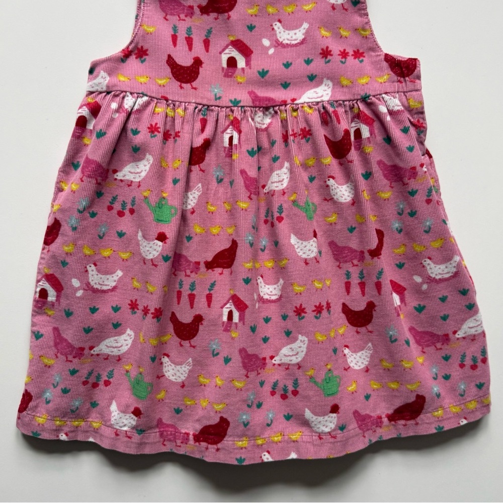 Baby Boden Girls Farm Animal Cord Pinnie Dress - Size 12-18M - Picture 3 of 16